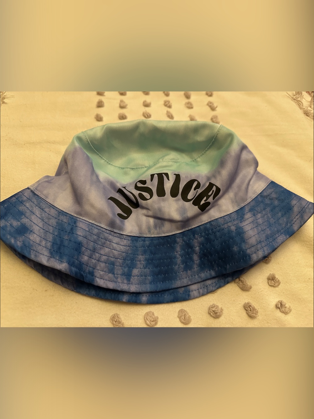 Justice Blue and Light Green Tie-Dye Bucket Hat